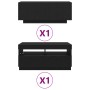 Gabinete de TV 2 pcs Negro 180 x 35 x 40 cm