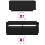 Gabinete de TV 2 pcs Negro 200 x 35 x 40 cm