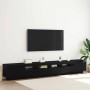 Gabinete de TV 3 pcs Negro 260 x 35 x 40 cm