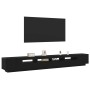 Gabinete de TV 3 pcs Negro 300 x 35 x 40 cm
