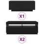 Gabinete de TV 3 pcs Negro 300 x 35 x 40 cm