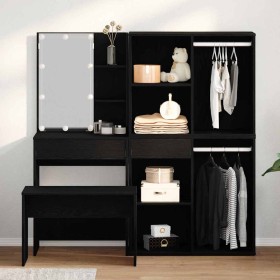Conjunto de Mesa de Tocador 2 pcs Negro 140 x 40 x 140 cm
