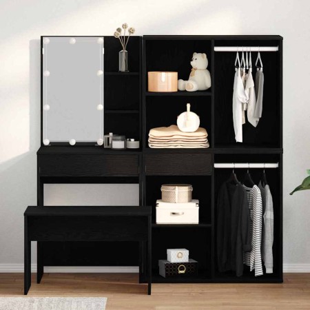 Conjunto de Mesa de Tocador 2 pcs Negro 140 x 40 x 140 cm