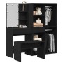 Conjunto de Mesa de Tocador 2 pcs Negro 140 x 40 x 140 cm