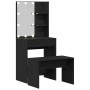 Conjunto de Mesa de Tocador Roble negro 60 x 40 x 140 cm