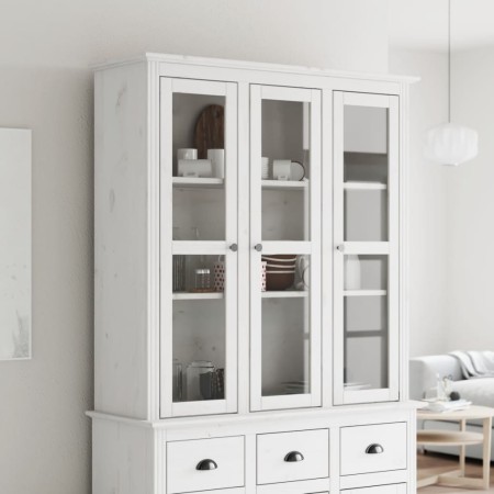 Kleiderschrank mit Glastüren BODO aus massivem weißem Kiefernholz von vidaXL, Sideboards - Ref: Foro24-355077, Preis: 259,57 ...