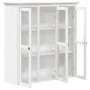 Kleiderschrank mit Glastüren BODO aus massivem weißem Kiefernholz von vidaXL, Sideboards - Ref: Foro24-355077, Preis: 249,66 ...