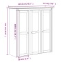 Kleiderschrank mit Glastüren BODO aus massivem weißem Kiefernholz von vidaXL, Sideboards - Ref: Foro24-355077, Preis: 259,57 ...