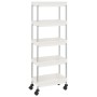 Carrito de cocina 5 niveles hierro y ABS blanco 42x29x128 cm de vidaXL, Carros de cocina y comedor - Ref: Foro24-336332, Prec...