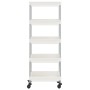 Carrito de cocina 5 niveles hierro y ABS blanco 42x29x128 cm de vidaXL, Carros de cocina y comedor - Ref: Foro24-336332, Prec...