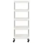 Kitchen cart 5 levels iron and white ABS 42x29x128 cm by vidaXL, Kitchen and dining carts - Ref: Foro24-336332, Price: 52,62 ...