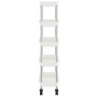 Carrito de cocina 5 niveles hierro y ABS blanco 42x29x128 cm de vidaXL, Carros de cocina y comedor - Ref: Foro24-336332, Prec...