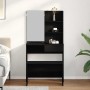 Conjunto de Mesa de Tocador Roble negro 74.5 x 40 x 141 cm