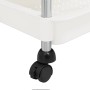Carrito de cocina 5 niveles hierro y ABS blanco 42x29x128 cm de vidaXL, Carros de cocina y comedor - Ref: Foro24-336332, Prec...