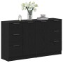 Aparador Roble Negro 180 x 30 x 70 cm Madera contrachapada