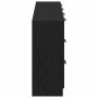 Aparador Roble Negro 180 x 30 x 70 cm Madera contrachapada