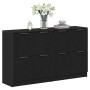 Aparador Roble negro 180 x 30 x 70 cm Madera contrachapada