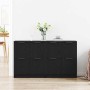 Aparador Roble negro 180 x 30 x 70 cm Madera contrachapada