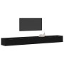 Mueble de pared con cajón 2 pcs Roble negro 102 x 30 x 20 cm