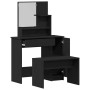 Conjunto de Mesa de Tocador Roble negro 86.5 x 35 x 136 cm