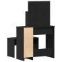 Conjunto de Mesa de Tocador Roble negro 86.5 x 35 x 136 cm