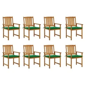 Garden chairs with cushions 8 pcs solid acacia wood by vidaXL, Garden chairs - Ref: Foro24-3078171, Price: 604,81 €, Discount: %