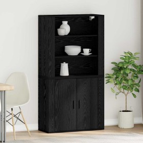 Alto Roble negro 80 x 33 x 150 cm Madera contrachapada