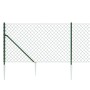 Cerca de alambre con pinchos de anclaje verde 1x25 m de vidaXL, Paneles de vallas - Ref: Foro24-153929, Precio: 204,93 €, Des...