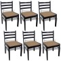 Sillas de comedor 6 unidades madera maciza y terciopelo marrón de vidaXL, Sillas de comedor - Ref: Foro24-272091, Precio: 257...