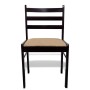 Sillas de comedor 6 unidades madera maciza y terciopelo marrón de vidaXL, Sillas de comedor - Ref: Foro24-272091, Precio: 257...