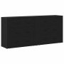 Aparador Roble Negro 160 x 33 x 70 cm Madera contrachapada