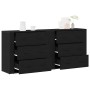 Aparador Roble Negro 160 x 33 x 70 cm Madera contrachapada
