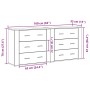 Aparador Roble Negro 160 x 33 x 70 cm Madera contrachapada