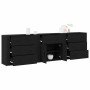Aparador Roble Negro 240 x 33 x 70 cm Madera contrachapada
