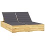 Double lounger and anthracite gray impregnated pine wood cushions by vidaXL, Loungers - Ref: Foro24-3065969, Price: 344,62 €,...
