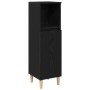 Juego de muebles de baño con cajón 3 pcs Negro 30 x 30 x 180 cm