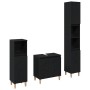 Juego de muebles de baño 3 pcs Negro 30 x 30 x 180 cm
