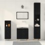Juego de muebles de baño 3 pcs Negro 30 x 30 x 180 cm