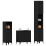 Juego de muebles de baño 3 pcs Negro 30 x 30 x 180 cm