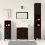 Juego de muebles de baño 3 pcs Negro 30 x 30 x 180 cm