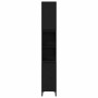 Juego de muebles de baño con cajón 3 pcs Negro 30 x 30 x 180 cm