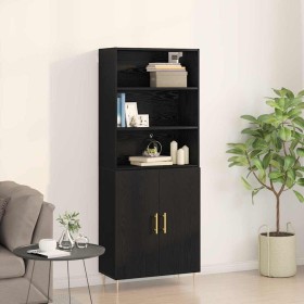 Alacena 2 pcs Roble negro 70 x 34 x 180 cm Madera contrachapada