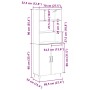 Alacena 2 pcs Roble negro 70 x 34 x 180 cm Madera contrachapada
