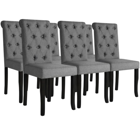 Dining chairs 6 units dark gray fabric by vidaXL, dining chairs - Ref: Foro24-275151, Price: 437,50 €, Discount: %