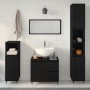 Conjunto de Muebles de Baño 3 pcs Roble Negro 30 x 30 x 190 cm