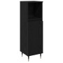 Conjunto de Muebles de Baño 3 pcs Roble Negro 30 x 30 x 190 cm