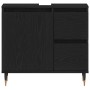 Conjunto de Muebles de Baño 3 pcs Roble Negro 30 x 30 x 190 cm