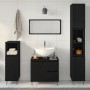 Conjunto de Muebles de Baño 3 pcs Roble Negro 30 x 30 x 190 cm