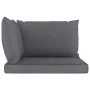 2-seater pallet garden sofa with anthracite cushions by vidaXL, Garden sets - Ref: Foro24-3067272, Price: 139,74 €, Discount: %