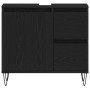 Conjunto de Muebles de Baño 3 pcs Roble Negro 30 x 30 x 190 cm